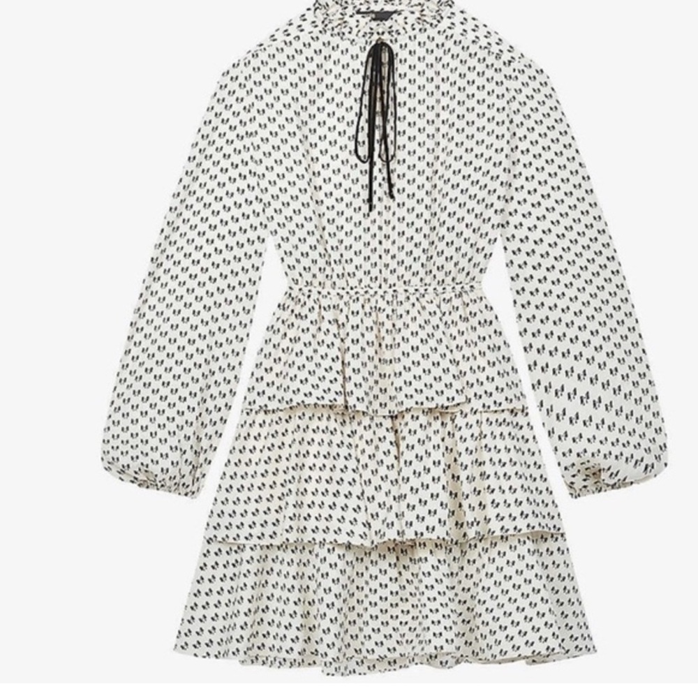 Maje - Bow Tie - Tiered Dress